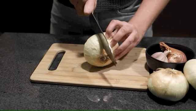 Gif of Dicing an Onion