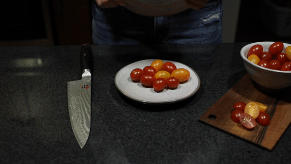 Kitchen Hack: Cutting Cherry Tomatoes