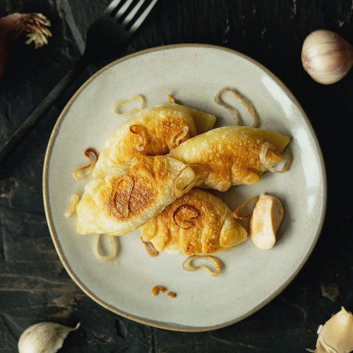 Pierogies on a plate